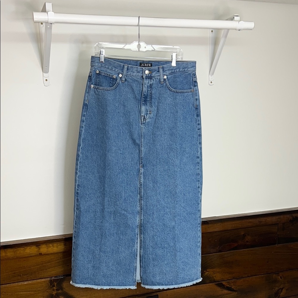 NWT J.Crew Blue Denim Skirt #CC929- 30